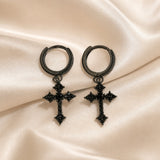 White Gold Earrings with Set Zircons
