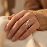 Silver Cat Pattern Ring
