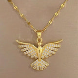 Phoenix White Gold Necklace with Zirconia