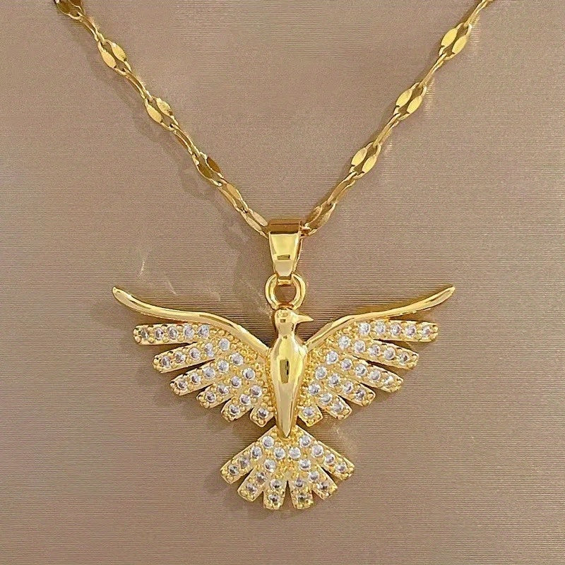 Phoenix White Gold Necklace with Zirconia