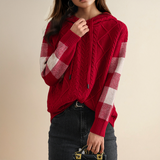 Emily | Hooded Cable Knit Jumper