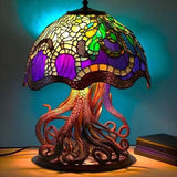 Lampe mit marinen Tentakel-Muster