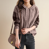 Emily | Hooded Cable Knit Jumper
