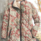 Annika™ | Quilted Jacket with Ornaments in Dusty Rose
