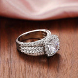 Halo Cushion Statement Ring