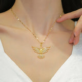 Phoenix White Gold Necklace with Zirconia
