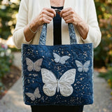 Handcrafted Bag - Silver Butterfly