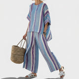 Laura - Lilac Stripes Set