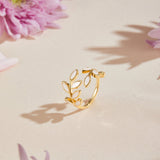 Gold Leaf Pattern Ring
