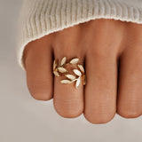 Gold Leaf Pattern Ring