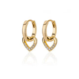 Heart-shaped Zirconium Earrings