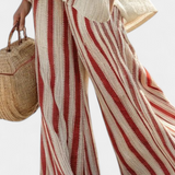 Vanessa - Elegant Red Stripe Set