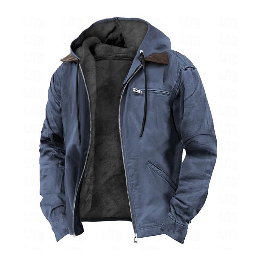 Isak™ | Warm Fleece-Lined Hooded Vintage Jacket