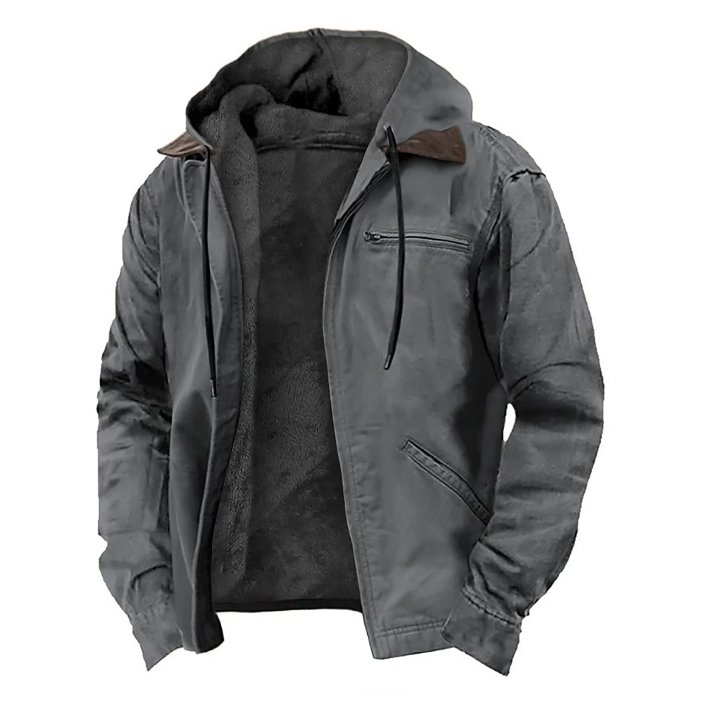 Isak™ | Warm Fleece-Lined Hooded Vintage Jacket