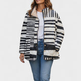 Quilted Jacket in Mixed Stripes