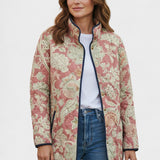 Annika™ | Quilted Jacket with Ornaments in Dusty Rose