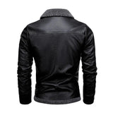 Elegant Fleece Leather Jacket