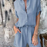 Melda - Airy Buttoned Set