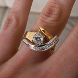 Artistic Double-Tone Ring