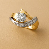 Artistic Double-Tone Ring