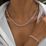 Elegant glass and rhinestone fish tail set
