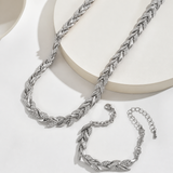 Elegant glass and rhinestone fish tail set