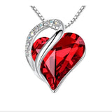 Infinity Ruby Heart Necklace
