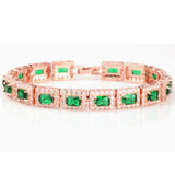 Emerald Green Gold Bracelet