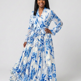Manon | Floral Maxi Dress with Long Sleeves