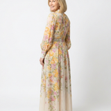 Delphine | Maxi dress with long sleeves and flowers